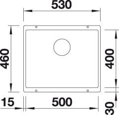 BLANCO SUBLINE-500 U SILGRANİT BEYAZ EVİYE