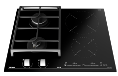 Teka JZC 64322 ABC BK (E4) 60 cm Siyah Camlı İndüksiyonlu + Gazlı Hibrit Ocak