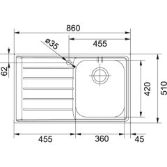 Franke Neptun NEX 611 Inox Sağ Damlalıklı