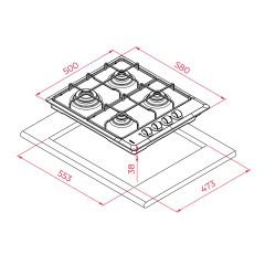 Teka HLX 640 KB A0E IX Inox Ankastre Ocak