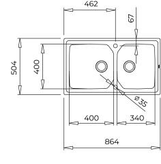 Teka Brooklyn 90 M-XP 2B Damlalıksız Eviye