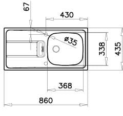 Teka Gravity 45 E-XM 1B 1D Mikroketen Sağ Eviye