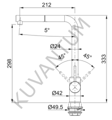Franke Maris MRX 110-50 Çelik Eviye ve  Lina L Krom Pullout Batarya Set