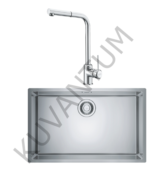 Franke Maris MRX 110-70 Çelik Eviye ve Lina L Krom Pullout Batarya Set