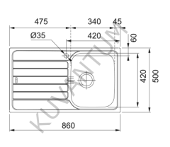 Franke Spark SKX 611-86 Sol Damlalıklı