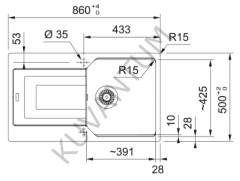 Franke Urban UBG 611-86 Nero (Siyah)