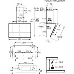 Electrolux LFV619K 90 cm Siyah Duvar Tipi Davlumbaz