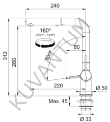 Franke Active Twist Duşlamalı Decor Steel