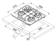 Franke Maris FHMA 604 3G DC XS C Wok Gözlü Ankastre Inox Ocak