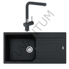 Franke Urban UBG 611-86 Nero (Siyah) + Franke Active Plus Doccia 2.0 Armatür