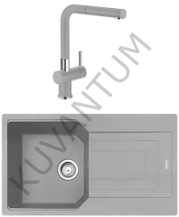 Franke Urban 611-86 Stone Grey (Taş Gri) Eviye + Franke Active Plus Doccia 2.0 Armatür
