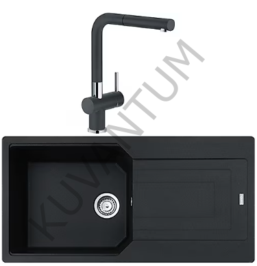 Franke Urban UBG 611-100 Nero (Siyah) + Franke Active Plus Doccia 2.0 Armatür