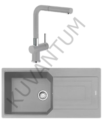 Franke Urban UBG 611-100 Stone Grey (Taş Grisi) + Franke Active Plus Doccia 2.0 Armatür