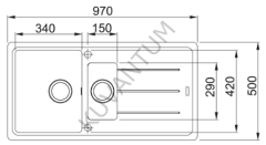 Franke Basis BFG 651 1,5 Gözlü Granit Eviye Sahara + Franke Active Plus Doccia Armatür