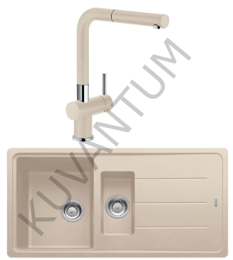 Franke Basis BFG 651 1,5 Gözlü Granit Eviye Avena + Franke Active Plus Doccia Armatür