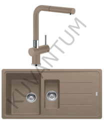 Franke Basis BFG 651 1,5 Gözlü Granit Eviye Oyster + Franke Active Plus Doccia Armatür