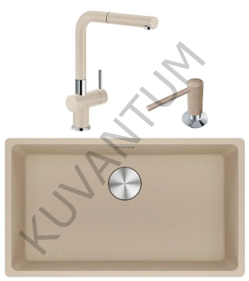 Franke MRG 110-72 Avena Granit Eviye + Active Plus Doccia Avena Granit Mutfak Bataryası + Active Plus Avena Sıvı Sabunluk