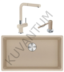 Franke MRG 110-72 Avena Granit Eviye + Active Plus Doccia Avena Granit Mutfak Bataryası + Active Plus Avena Sıvı Sabunluk