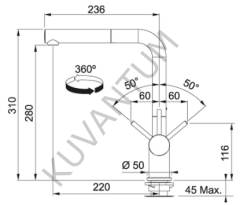Franke Neptun NEX 611 Sol Damlalıklı Inox Evye + Active Plus Doccia Krom Armatür Seti