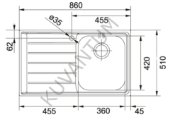 Franke Neptun NEX 611 Sol Damlalıklı Inox Evye + Active Plus Doccia Krom Armatür Seti