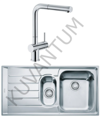 Franke Neptun NEX 651 1,5 Gözlü Sol Damlalıklı Inox Evye + Active Plus Doccia Krom Armatür Seti