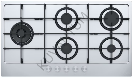 Franke FHMA 905 4G DCL XS Wok Gözlü Inox Ankastre Ocak