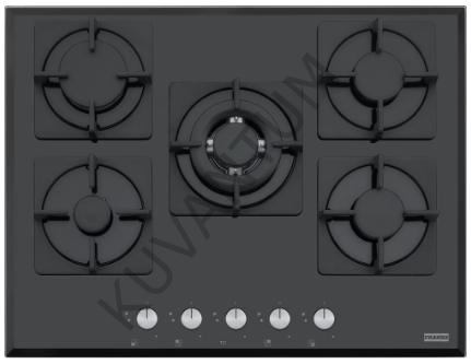 Franke FHNS 705 4G TC BK C Wok Gözlü Siyah Cam Ankastre Ocak