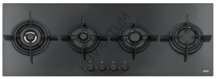 Franke FHCR 1204 3G TC HE BK C Wok Gözlü Siyah Cam Ankastre Ocak
