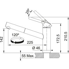 Franke Orbit Spiralli Krom Armatür