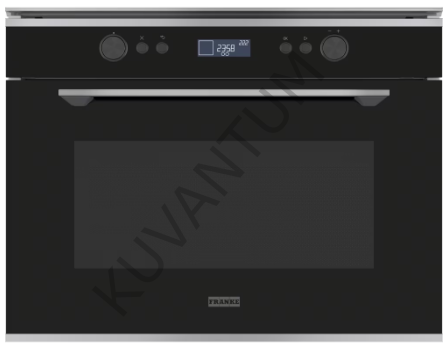 Mythos FMY 45 MW XS Inox + Nero Kombi ( Hem Fırın Hem Mikrodalga ) Buharlı Ankastre Mikrodalga Fırın