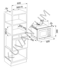 Franke Smart Linear FSL 20 Mw Xs 20 Lt Mikrodalga Fırın