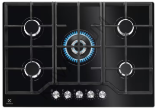 Electrolux KGG75362K Wok Gözlü Siyah Cam Ankastre Ocak