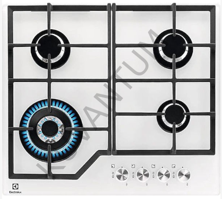 Electrolux KGG64362W Wok Gözlü Beyaz Cam Ankastre Ocak