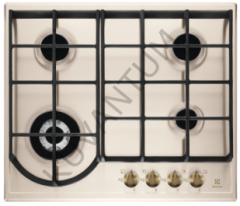 Electrolux EGH6343RON Wok Gözlü Rustik Krem Ankastre Ocak
