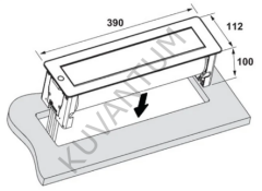 Hafele V-TURN Priz 3 Priz 2USB5V Parlak Siyah