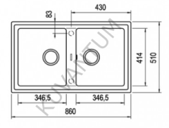Teka Stone 90 B-TG Karbon Tegranit Eviye