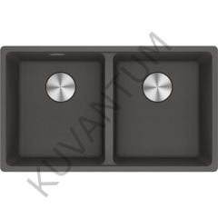 MARIS MRG 120-35-35  SLATE GREY GRANİT EVİYE + ACTIVE PLUS ARMATÜR + SIVI SABUNLUK