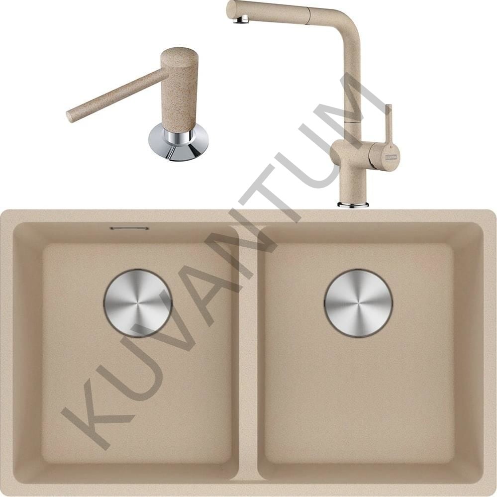 MARIS MRG 120-35-35 AVENA GRANİT EVİYE + ACTIVE PLUS ARMATÜR + SIVI SABUNLUK