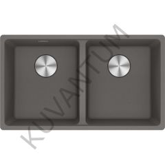 MARIS MRG 120-35-35 STONE GREY GRANİT EVİYE + ACTIVE PLUS ARMATÜR + SIVI SABUNLUK