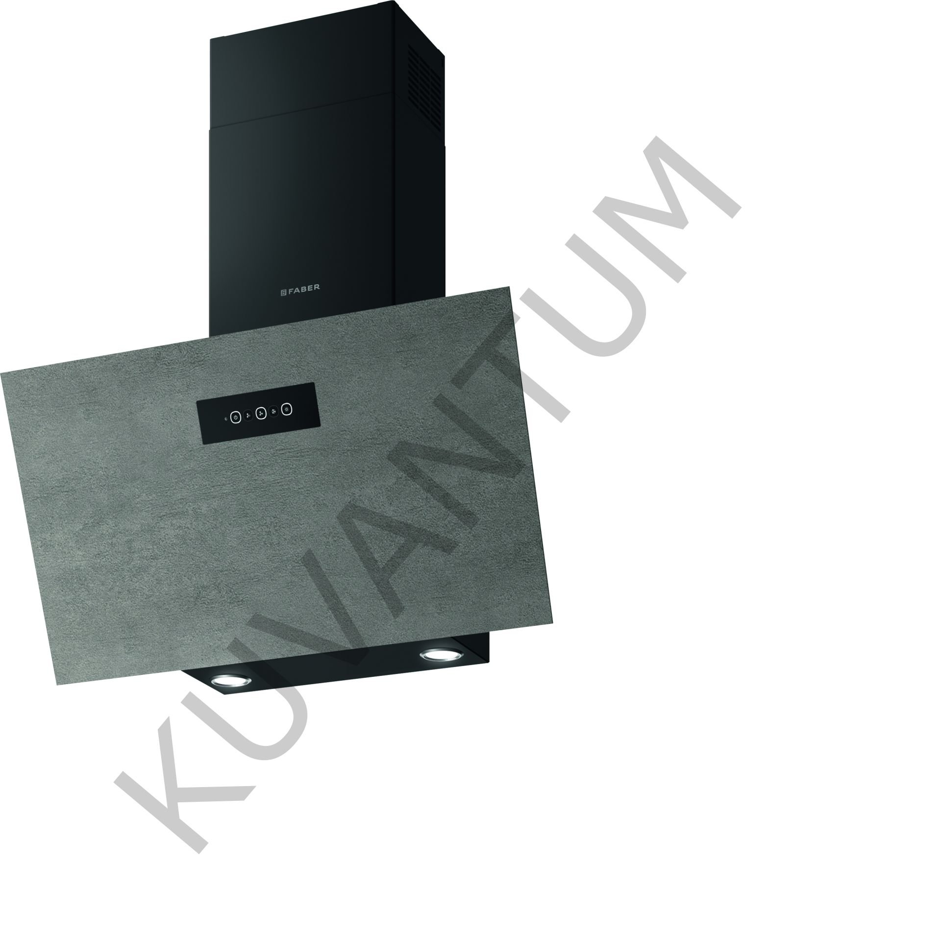 Franke Faber Grexia  GRES LG 80 cm Siyah/Light Grey Porselen  Duvar Tipi Davlumbaz