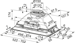 Franke FBI 525 BK Mat Siyah Ankastre Davlumbaz
