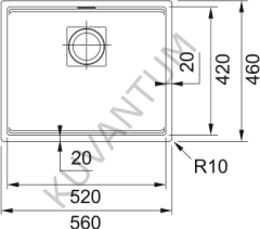 Franke Kubus 2  KNG 110-52 Slate Grey