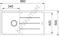 Franke Basis BFG 611-86 Slate Grey