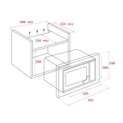 Teka MB 620 BI WH 20 lt Beyaz Ankastre Mikrodalga Fırın