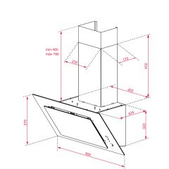 Teka DVT 98660 BK Siyah Duvar Tipi Davlumbaz
