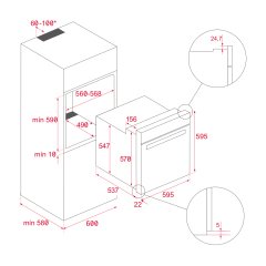 Teka HLB 8400 ST Gri Ankastre Fırın