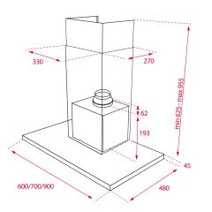 Teka DSJ 650 Ultra Slim Inox Duvar Tipi Davlumbaz