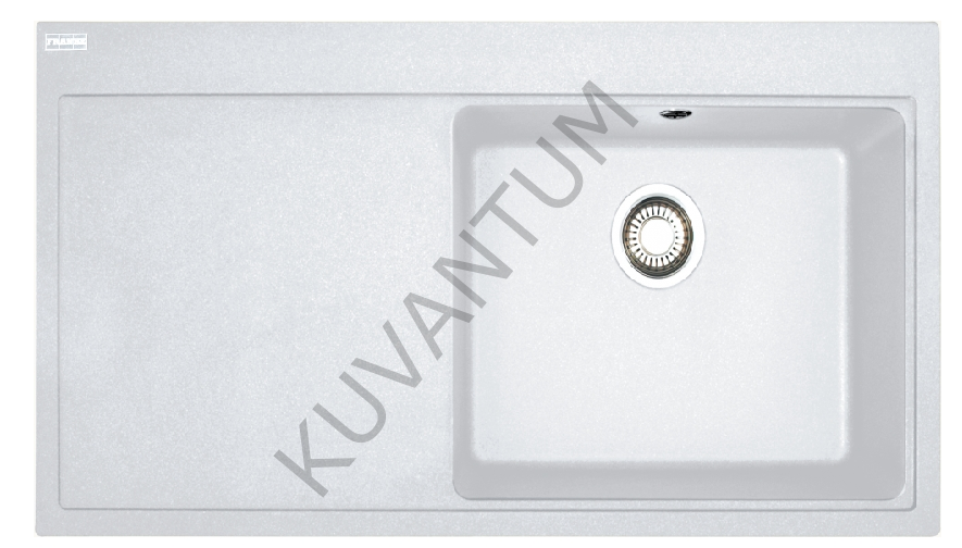FRANKE Mythos MTG 611-100 SOL Damlalıklı Bianco Granit Evye