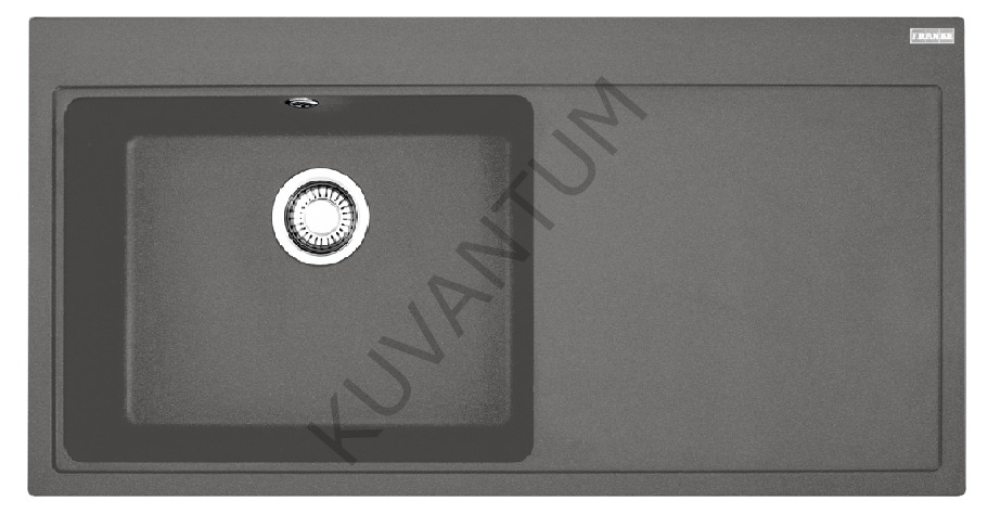 FRANKE Mythos MTG 611-100 SAĞ Damlalıklı Stone Grey Granit Evye