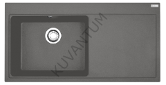 FRANKE Mythos MTG 611-100 SAĞ Damlalıklı Stone Grey Granit Evye